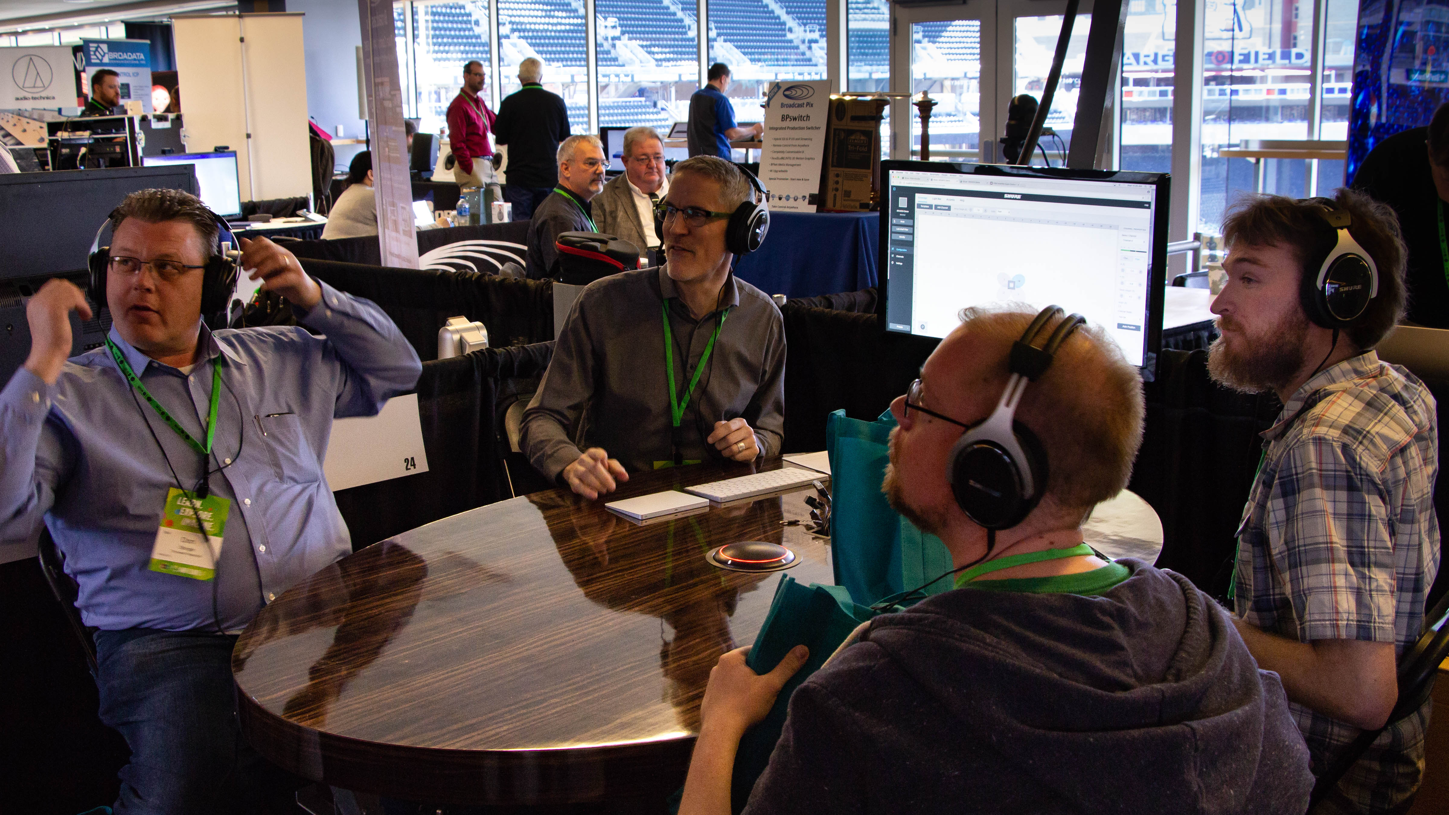 AVI LIVE attendees join Shure's audio demonstration on Wednesday at Target Field. | AVI Systems