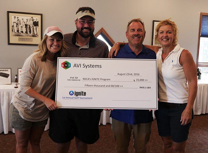 AVI Systems and 18 manufacturers raised over $20,000 for the NSCA's IGNITE program.