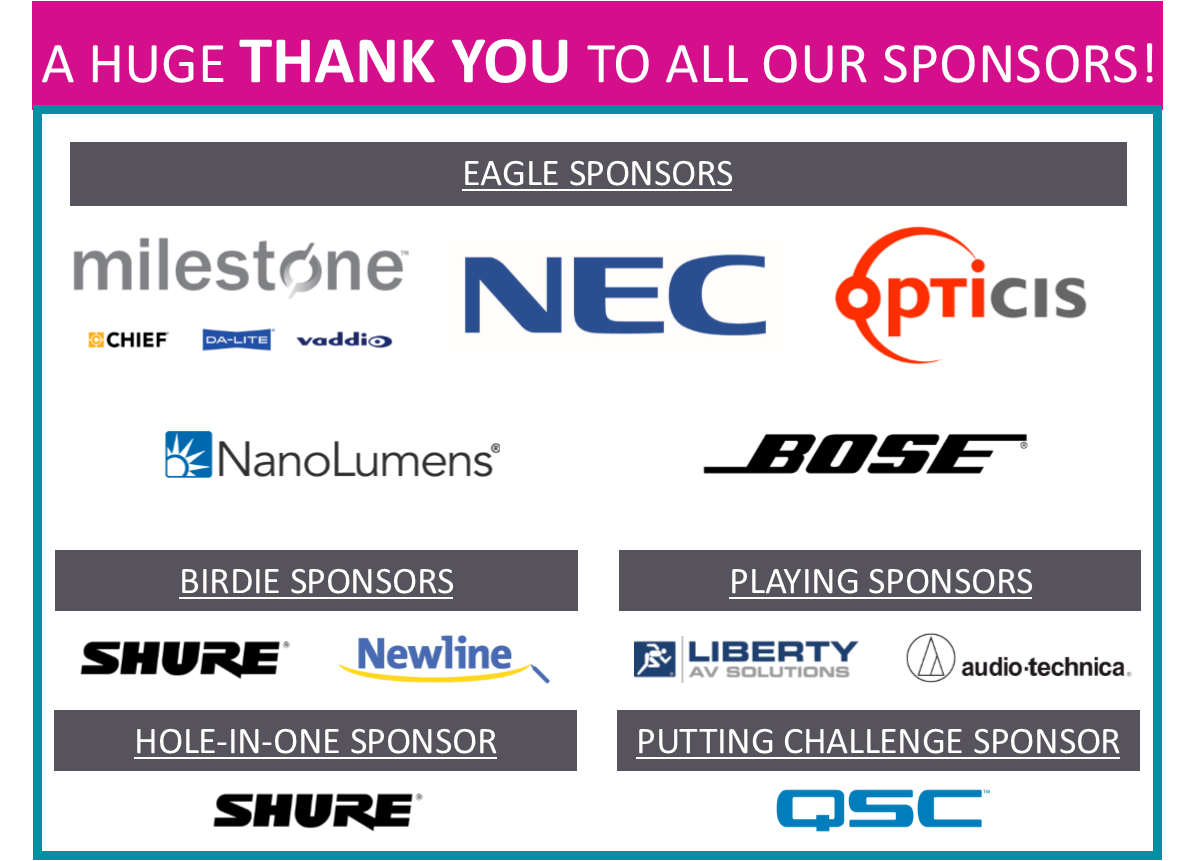 IGNITE Golf Tournament Sponsors (2017)